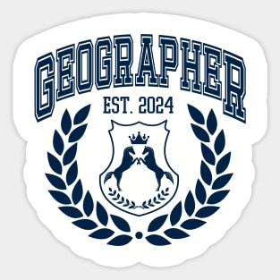 Geography Graduation College, Geographer Grad 2024 Sticker